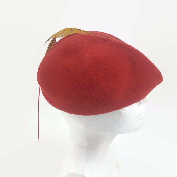 Vintage 1940s Debette Women\'s Hat Velour 22 1/2 main image 5